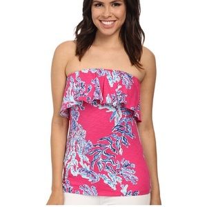 Lilly Pulitzer Wiley Ruffle Tube Top